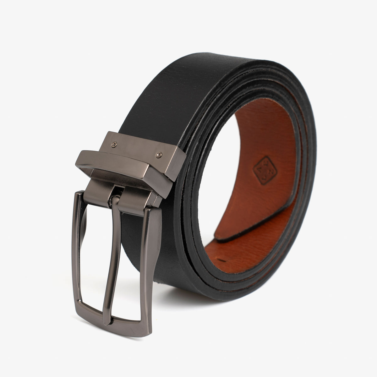 NEW Steve Madden Black/Cognac Reversible Belt & 3 Interchangeable Buckles, L/XL Steve Madden Reversible Men main image 4