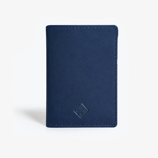 Slim RFID Leather Bifold Wallet Blue