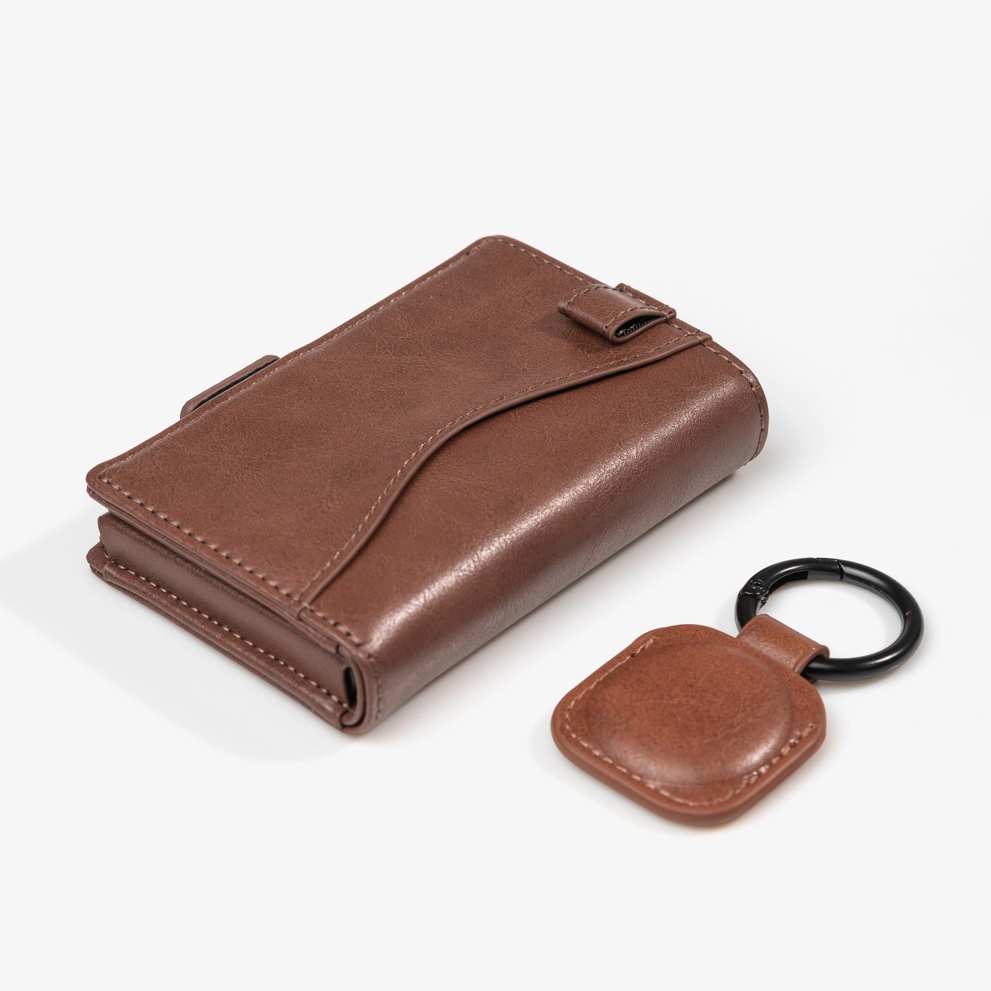 Premium Brown Pop-Up Wallet with AirTag Holder | LAEZ