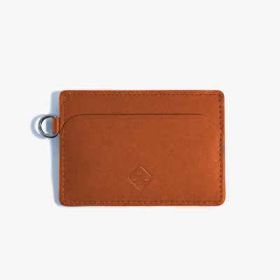 Slim Leather Card Holder Cognac