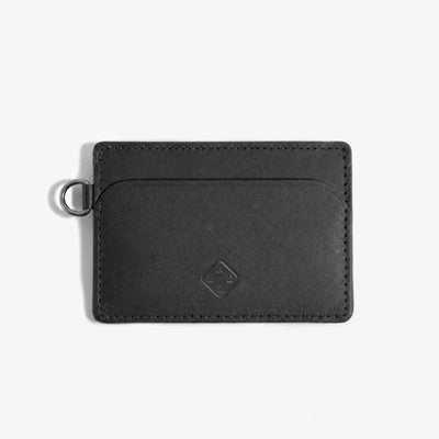 Slim Leather Card Holder Black