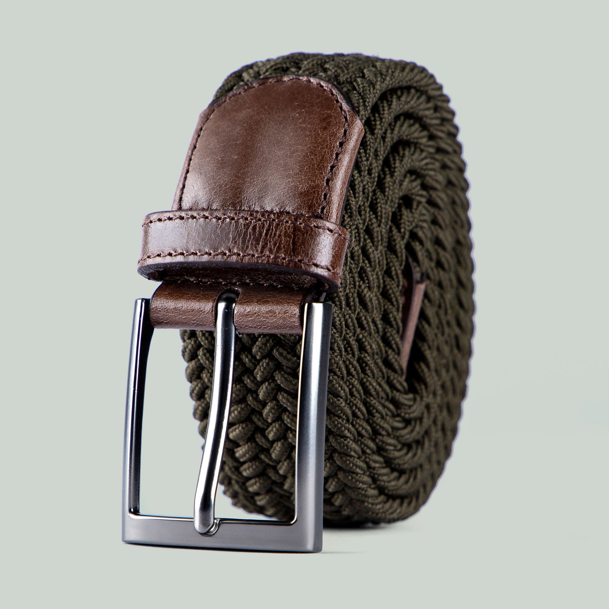 Mens braided elastic stretch belts sale