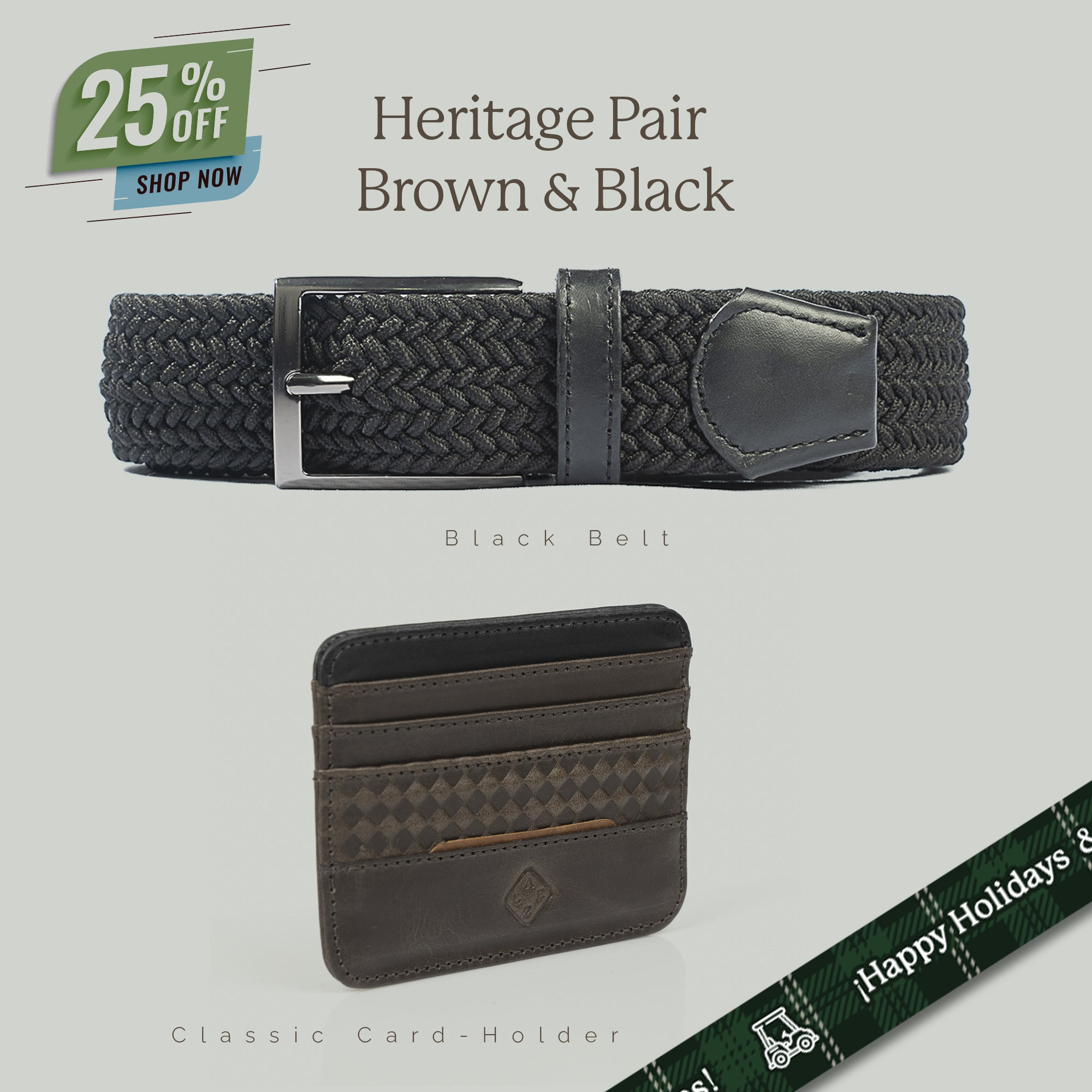  Brown & Black Belt Set
