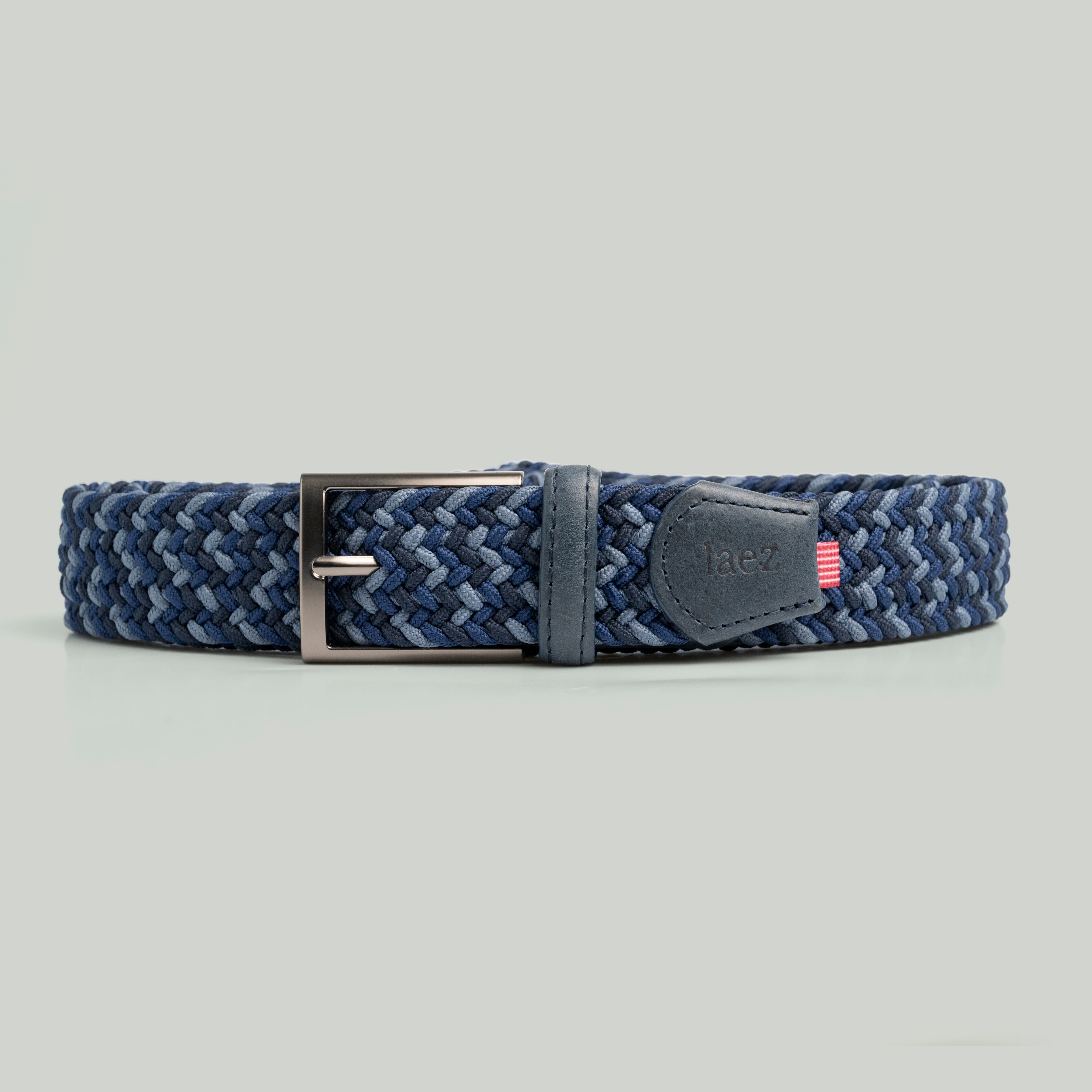 Indigo Belt folded in a blank background