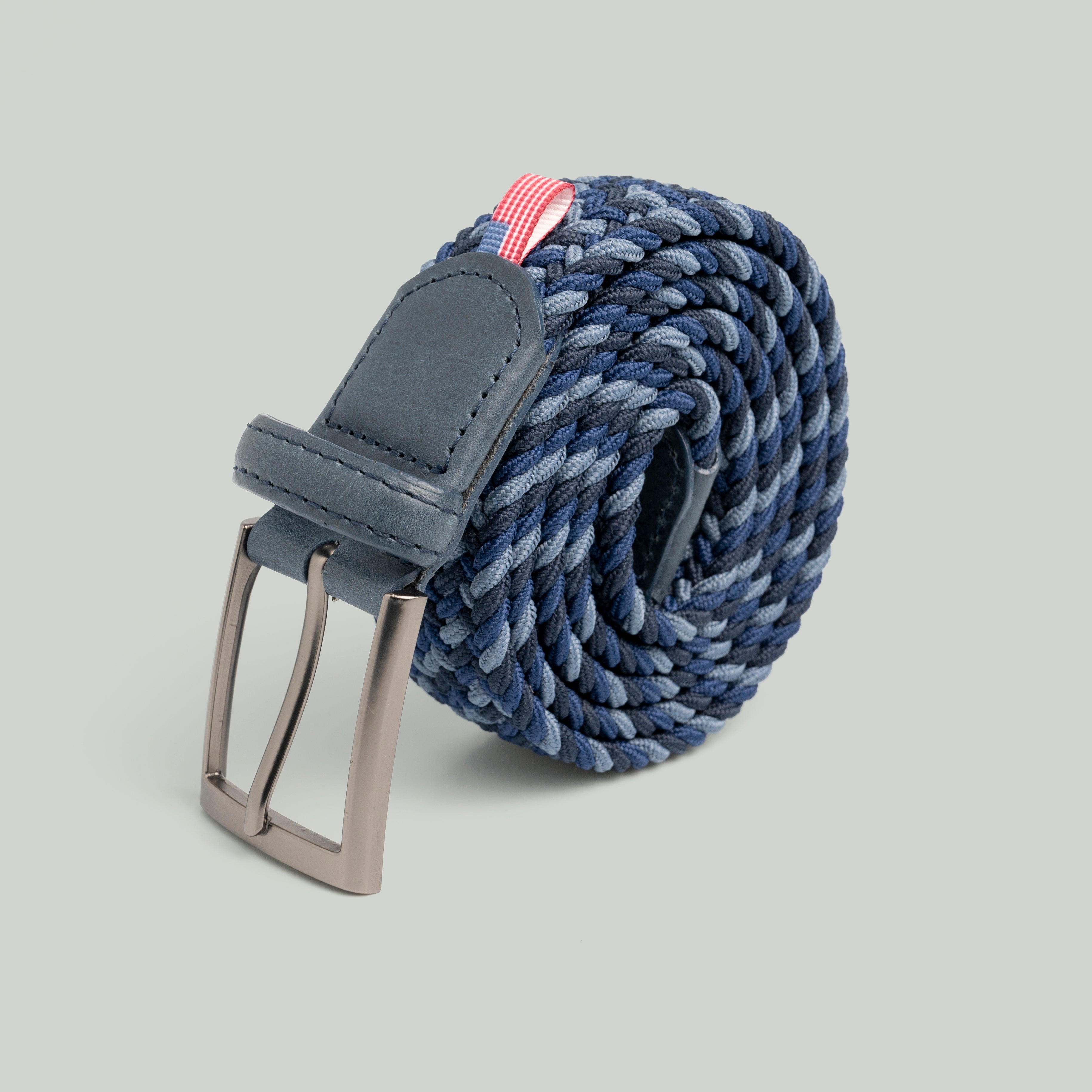 Indigo Belt folded in a blank background