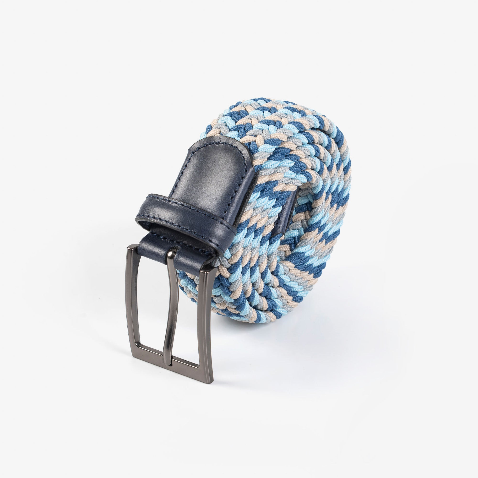Indigo Braided Stretch Belt for Men - LAEZ