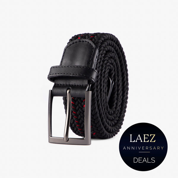 LAEZ Venom Belt | Braided Stretch Belt for Men | Golf Belt | Mens